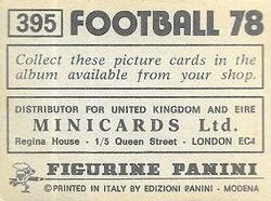 1977-78 Panini Football 78 (UK) #395 Team Back