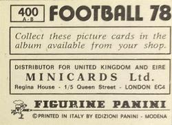 1977-78 Panini Football 78 (UK) #400 Badge Back