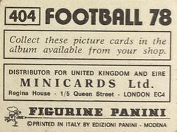 1977-78 Panini Football 78 (UK) #404 Team Back