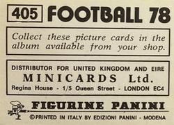 1977-78 Panini Football 78 (UK) #405 Team Back