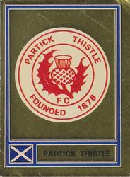1977-78 Panini Football 78 (UK) #506 Partick Thistle Club Badge Front