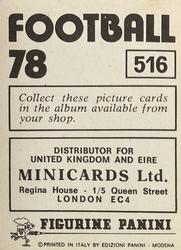 1977-78 Panini Football 78 (UK) #516 St. Mirren Club Badge Back