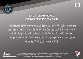 2017 Topps Now MLS #60 C.J. Sapong Back