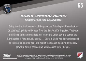 2017 Topps Now MLS #65 Chris Wondolowski Back