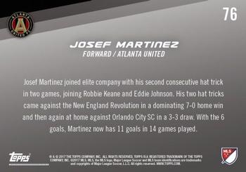 2017 Topps Now MLS #76 Josef Martinez Back