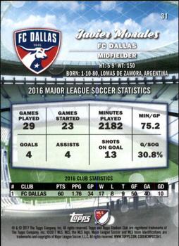 2017 Stadium Club MLS - Black & White #31 Javier Morales Back