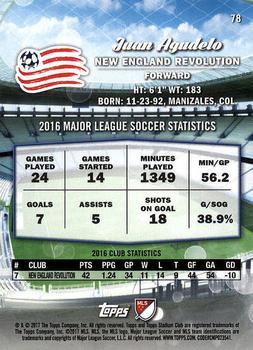 2017 Stadium Club MLS - Black & White #78 Juan Agudelo Back