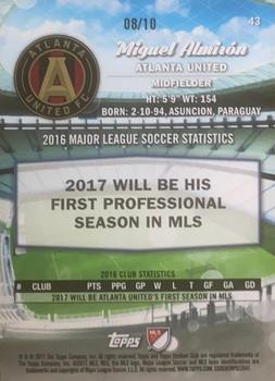 2017 Stadium Club MLS - First Day Issue #43 Miguel Almirón Back