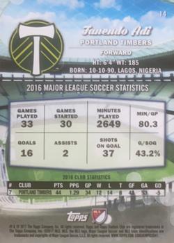 2017 Stadium Club MLS - Gold #14 Fanendo Adi Back