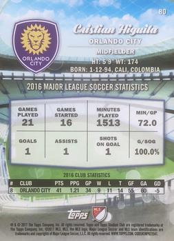 2017 Stadium Club MLS - Gold #80 Cristian Higuita Back