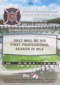 2017 Stadium Club MLS - Members Only #25 Bastian Schweinsteiger Back