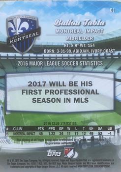 2017 Stadium Club MLS - Autographs #61 Ballou Tabla Back
