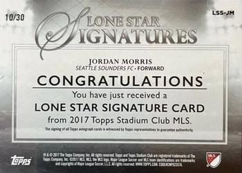 2017 Stadium Club MLS - Lone Star Signatures #LSS-JM Jordan Morris Back