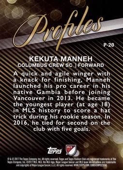2017 Stadium Club MLS - Profiles #P-20 Kekuta Manneh Back