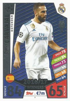 2017-18 Topps Match Attax UEFA Champions League #3 Dani Carvajal Front