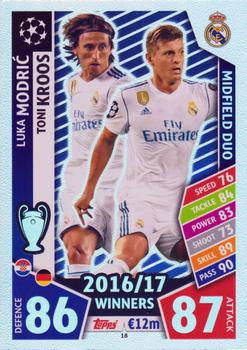 2017-18 Topps Match Attax UEFA Champions League #18 Luka Modrić / Toni Kroos Front