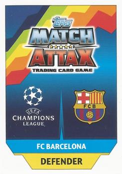 2017-18 Topps Match Attax UEFA Champions League #22 Gerard Piqué Back