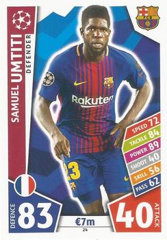 2017-18 Topps Match Attax UEFA Champions League #24 Samuel Umtiti Front