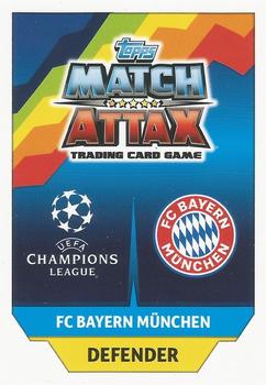 2017-18 Topps Match Attax UEFA Champions League #58 David Alaba Back