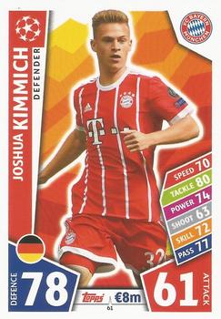 2017-18 Topps Match Attax UEFA Champions League #61 Joshua Kimmich Front