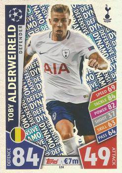 2017-18 Topps Match Attax UEFA Champions League #131 Toby Alderweireld Front