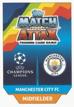 2017-18 Topps Match Attax UEFA Champions League #174 Kevin de Bruyne Back