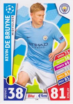 2017-18 Topps Match Attax UEFA Champions League #174 Kevin de Bruyne Front