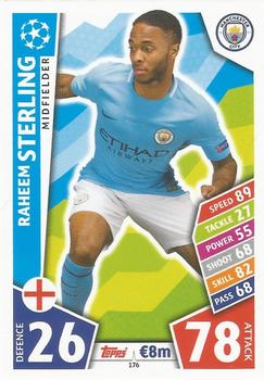 2017-18 Topps Match Attax UEFA Champions League #176 Raheem Sterling Front