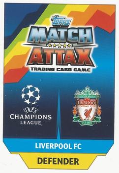2017-18 Topps Match Attax UEFA Champions League #184 James Milner Back