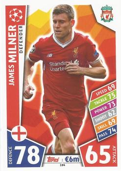 2017-18 Topps Match Attax UEFA Champions League #184 James Milner Front