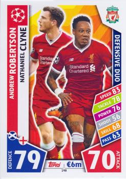 2017-18 Topps Match Attax UEFA Champions League #198 Andrew Robertson / Nathaniel Clyne Front