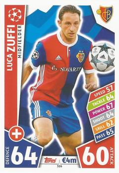 2017-18 Topps Match Attax UEFA Champions League #316 Luca Zuffi Front