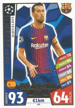 2017-18 Topps Match Attax UEFA Champions League #435 Sergio Busquets Front