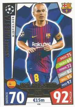 2017-18 Topps Match Attax UEFA Champions League #436 Andrés Iniesta Front