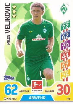 2017-18 Topps Match Attax Bundesliga #40 Milos Veljkovic Front