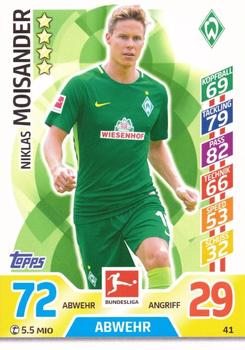 2017-18 Topps Match Attax Bundesliga #41 Niklas Moisander Front