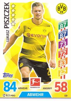 2017-18 Topps Match Attax Bundesliga #59 Lukasz Piszczek Front