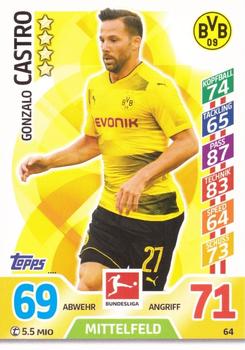 2017-18 Topps Match Attax Bundesliga #64 Gonzalo Castro Front