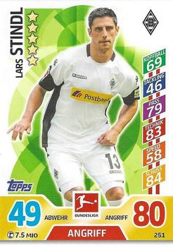 Sticker 212 TOPPS Bundesliga 2017/2018 Lars Stindl 