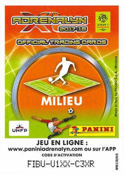 2017-18 Panini Adrenalyn XL Ligue 1 #42 Jérémy Toulalan Back