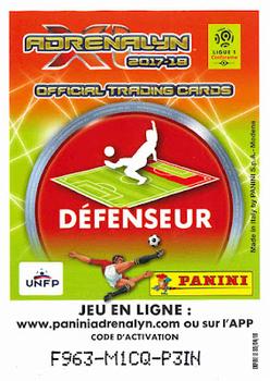 2017-18 Panini Adrenalyn XL Ligue 1 #290 Kévin Malcuit Back