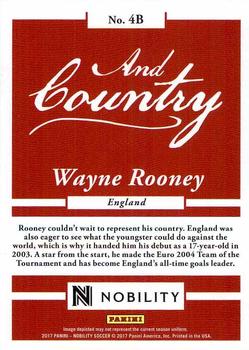 2017 Panini Nobility - For Club And Country #4B Wayne Rooney Back