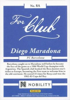 2017 Panini Nobility - For Club And Country #8A Diego Maradona Back