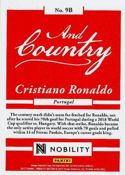 2017 Panini Nobility - For Club And Country #9B Cristiano Ronaldo Back