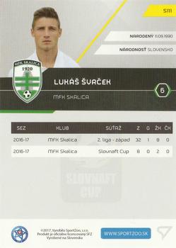 2017-18 SportZoo Futbalové Slovensko #S111 Lukas Svrcek Back