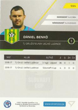 2017-18 SportZoo Futbalové Slovensko #S124 Daniel Benko Back