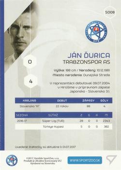 2017-18 SportZoo Futbalové Slovensko - Slovenski Sokoli #SO08 Jan Durica Back