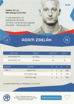 2017-18 SportZoo Futbalové Slovensko - Slovenski Sokolici #SL07 Adam Zrelak Back