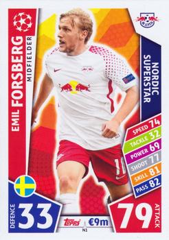 2017-18 Topps Match Attax UEFA Champions League - Nordic Exclusives #N1 Emil Forsberg Front