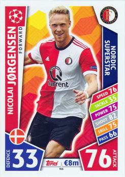 2017-18 Topps Match Attax UEFA Champions League - Nordic Exclusives #N6 Nicolai Jorgensen Front
